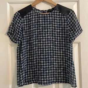 Banana Republic Sheer Blouse Navy